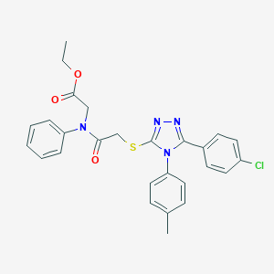 molecular formula C27H25ClN4O3S B419019 Ethyl-b]pyridine-2-carboxamide 