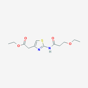 molecular formula C12H18N2O4S B4190198 ethyl {2-[(3-ethoxypropanoyl)amino]-1,3-thiazol-4-yl}acetate 
