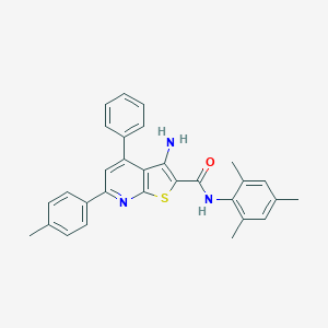 molecular formula C30H27N3OS B419022 3-Amino-N-mesityl-4-phenyl-6-(p-tolyl)thieno[2,3-b]pyridine-2-carboxamide CAS No. 443740-30-5