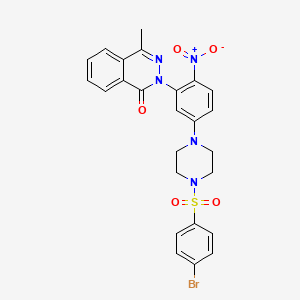 molecular formula C25H22BrN5O5S B4190239 2-(5-{4-[(4-bromophenyl)sulfonyl]-1-piperazinyl}-2-nitrophenyl)-4-methyl-1(2H)-phthalazinone 