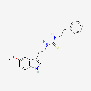 molecular formula C20H23N3OS B4190242 N-[2-(5-methoxy-1H-indol-3-yl)ethyl]-N'-(2-phenylethyl)thiourea 