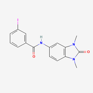 molecular formula C16H14IN3O2 B4190254 N-(1,3-dimethyl-2-oxo-2,3-dihydro-1H-benzimidazol-5-yl)-3-iodobenzamide 