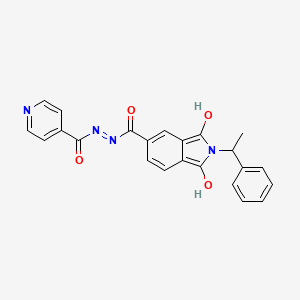 molecular formula C23H18N4O4 B4190257 N'-isonicotinoyl-1,3-dioxo-2-(1-phenylethyl)-5-isoindolinecarbohydrazide 