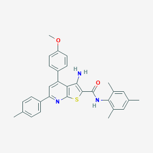 3-amino-N-mesityl-4-(4-methoxyphenyl)-6-(4-methylphenyl)thieno[2,3-b]pyridine-2-carboxamide