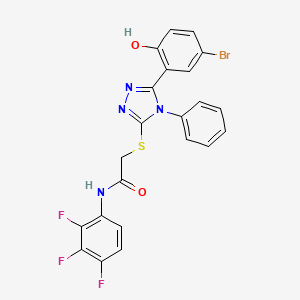 molecular formula C22H14BrF3N4O2S B4190277 2-{[5-(5-bromo-2-hydroxyphenyl)-4-phenyl-4H-1,2,4-triazol-3-yl]thio}-N-(2,3,4-trifluorophenyl)acetamide 