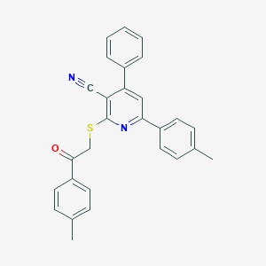 2-(2-Oxo-2-p-tolyl-ethylsulfanyl)-4-phenyl-6-p-tolyl-nicotinonitrile