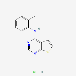 molecular formula C15H16ClN3S B4190329 N-(2,3-dimethylphenyl)-6-methylthieno[2,3-d]pyrimidin-4-amine hydrochloride 
