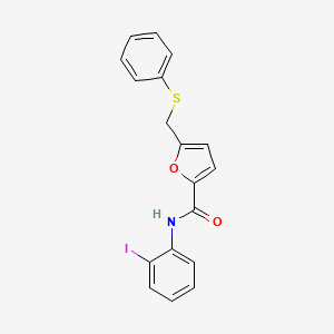molecular formula C18H14INO2S B4190344 N-(2-iodophenyl)-5-[(phenylthio)methyl]-2-furamide 