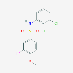 molecular formula C13H10Cl2INO3S B4190345 N-(2,3-dichlorophenyl)-3-iodo-4-methoxybenzenesulfonamide 