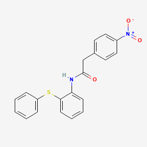 molecular formula C20H16N2O3S B4190346 2-(4-nitrophenyl)-N-[2-(phenylthio)phenyl]acetamide 