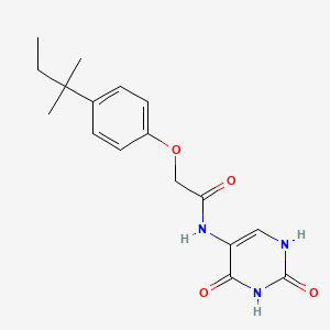 molecular formula C17H21N3O4 B4190354 2-[4-(1,1-dimethylpropyl)phenoxy]-N-(2,4-dioxo-1,2,3,4-tetrahydro-5-pyrimidinyl)acetamide 