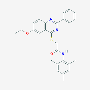 2-((6-Ethoxy-2-phenylquinazolin-4-yl)thio)-N-mesitylacetamide