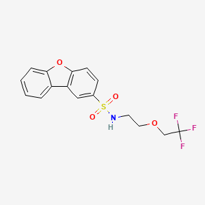 molecular formula C16H14F3NO4S B4190379 N-[2-(2,2,2-trifluoroethoxy)ethyl]dibenzo[b,d]furan-2-sulfonamide 