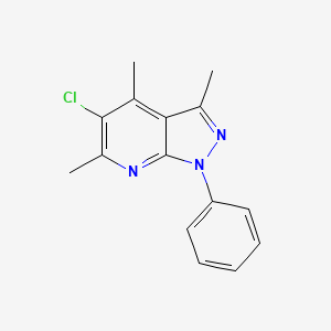 molecular formula C15H14ClN3 B4190420 5-chloro-3,4,6-trimethyl-1-phenyl-1H-pyrazolo[3,4-b]pyridine 