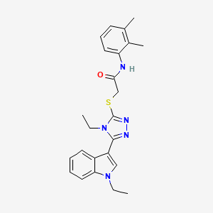 molecular formula C24H27N5OS B4190431 N-(2,3-dimethylphenyl)-2-{[4-ethyl-5-(1-ethyl-1H-indol-3-yl)-4H-1,2,4-triazol-3-yl]thio}acetamide 