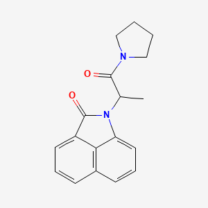 molecular formula C18H18N2O2 B4190453 1-[1-methyl-2-oxo-2-(1-pyrrolidinyl)ethyl]benzo[cd]indol-2(1H)-one 