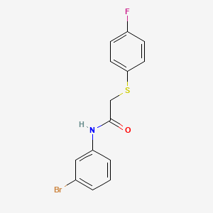 molecular formula C14H11BrFNOS B4190460 N-(3-bromophenyl)-2-[(4-fluorophenyl)thio]acetamide 