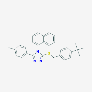 molecular formula C30H29N3S B419047 4-tert-butylbenzyl 5-(4-methylphenyl)-4-(1-naphthyl)-4H-1,2,4-triazol-3-yl sulfide 