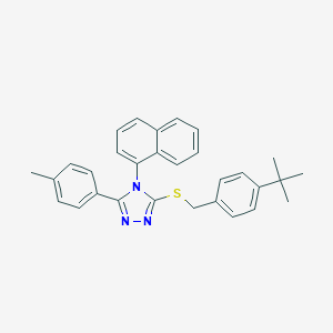 4-tert-butylbenzyl 5-(4-methylphenyl)-4-(1-naphthyl)-4H-1,2,4-triazol-3-yl sulfide