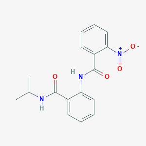 molecular formula C17H17N3O4 B4190474 N-{2-[(isopropylamino)carbonyl]phenyl}-2-nitrobenzamide 