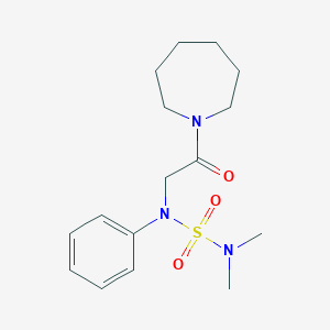 molecular formula C16H25N3O3S B4190487 N-[2-(1-azepanyl)-2-oxoethyl]-N',N'-dimethyl-N-phenylsulfamide 