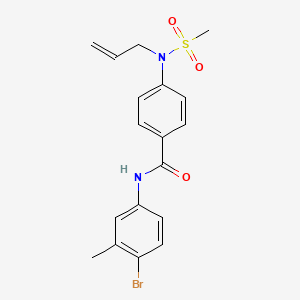molecular formula C18H19BrN2O3S B4190492 4-[allyl(methylsulfonyl)amino]-N-(4-bromo-3-methylphenyl)benzamide 