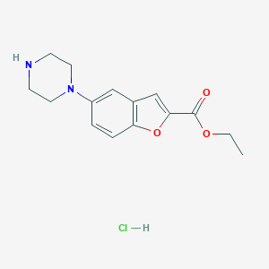 B041905 Ethyl 5-(piperazin-1-yl)benzofuran-2-carboxylate hydrochloride CAS No. 765935-67-9