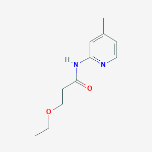 molecular formula C11H16N2O2 B4190502 3-ethoxy-N-(4-methyl-2-pyridinyl)propanamide 
