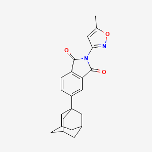 molecular formula C22H22N2O3 B4190525 5-(1-adamantyl)-2-(5-methyl-3-isoxazolyl)-1H-isoindole-1,3(2H)-dione 