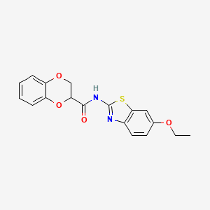 N-(6-ethoxy-1,3-benzothiazol-2-yl)-2,3-dihydro-1,4-benzodioxine-2-carboxamide