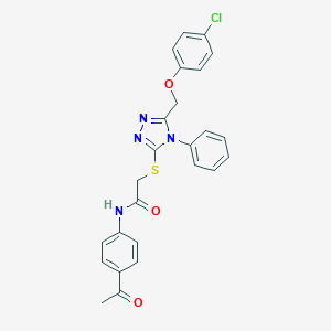 N-(4-acetylphenyl)-2-({5-[(4-chlorophenoxy)methyl]-4-phenyl-4H-1,2,4-triazol-3-yl}sulfanyl)acetamide