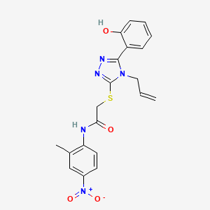 molecular formula C20H19N5O4S B4190574 2-{[4-allyl-5-(2-hydroxyphenyl)-4H-1,2,4-triazol-3-yl]thio}-N-(2-methyl-4-nitrophenyl)acetamide 