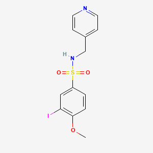 molecular formula C13H13IN2O3S B4190579 3-iodo-4-methoxy-N-(4-pyridinylmethyl)benzenesulfonamide 
