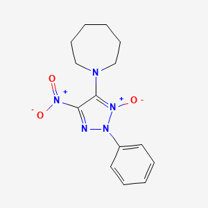 molecular formula C14H17N5O3 B4190586 1-(5-nitro-3-oxido-2-phenyl-2H-1,2,3-triazol-4-yl)azepane 