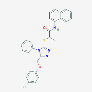 2-({5-[(4-chlorophenoxy)methyl]-4-phenyl-4H-1,2,4-triazol-3-yl}sulfanyl)-N-(1-naphthyl)propanamide