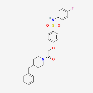 molecular formula C26H27FN2O4S B4190590 4-[2-(4-benzyl-1-piperidinyl)-2-oxoethoxy]-N-(4-fluorophenyl)benzenesulfonamide 