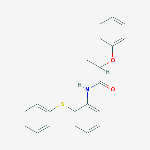 molecular formula C21H19NO2S B4190597 2-phenoxy-N-[2-(phenylthio)phenyl]propanamide 