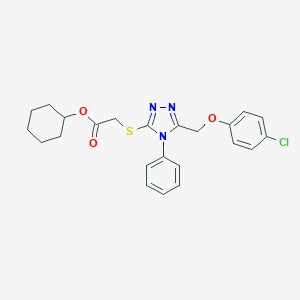 cyclohexyl ({5-[(4-chlorophenoxy)methyl]-4-phenyl-4H-1,2,4-triazol-3-yl}sulfanyl)acetate