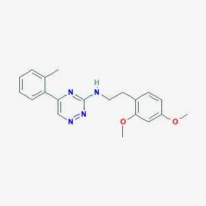 molecular formula C20H22N4O2 B4190601 N-[2-(2,4-dimethoxyphenyl)ethyl]-5-(2-methylphenyl)-1,2,4-triazin-3-amine 