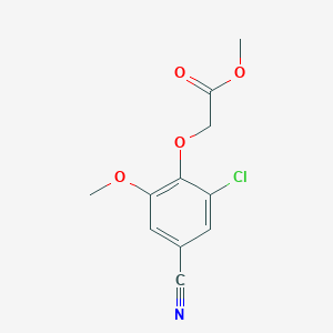molecular formula C11H10ClNO4 B4190624 methyl (2-chloro-4-cyano-6-methoxyphenoxy)acetate 
