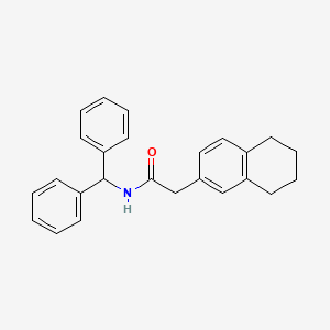 molecular formula C25H25NO B4190681 N-(diphenylmethyl)-2-(5,6,7,8-tetrahydro-2-naphthalenyl)acetamide 
