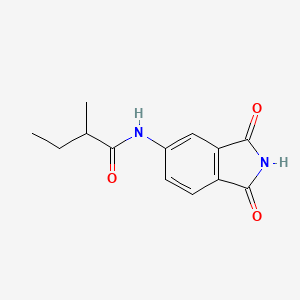 molecular formula C13H14N2O3 B4190690 N-(1,3-dioxo-2,3-dihydro-1H-isoindol-5-yl)-2-methylbutanamide 