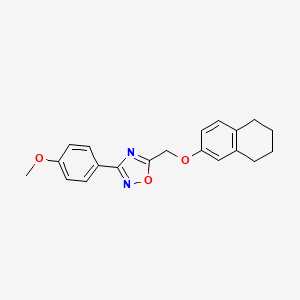 molecular formula C20H20N2O3 B4190699 3-(4-methoxyphenyl)-5-[(5,6,7,8-tetrahydro-2-naphthalenyloxy)methyl]-1,2,4-oxadiazole 