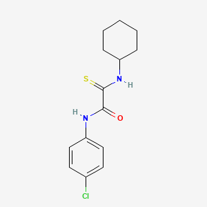 molecular formula C14H17ClN2OS B4190708 N-(4-chlorophenyl)-2-(cyclohexylamino)-2-thioxoacetamide 