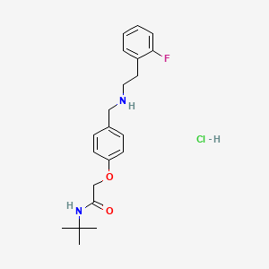 molecular formula C21H28ClFN2O2 B4190728 N-(tert-butyl)-2-[4-({[2-(2-fluorophenyl)ethyl]amino}methyl)phenoxy]acetamide hydrochloride 