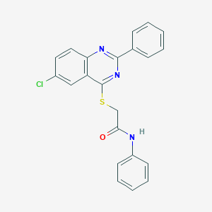 2-[(6-chloro-2-phenyl-4-quinazolinyl)sulfanyl]-N-phenylacetamide