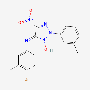 N-(4-bromo-3-methylphenyl)-2-(3-methylphenyl)-5-nitro-2H-1,2,3-triazol-4-amine 3-oxide