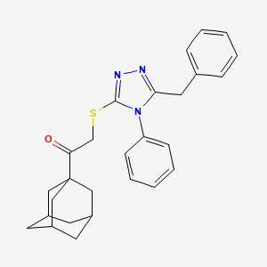 molecular formula C27H29N3OS B4190748 1-(1-adamantyl)-2-[(5-benzyl-4-phenyl-4H-1,2,4-triazol-3-yl)thio]ethanone 