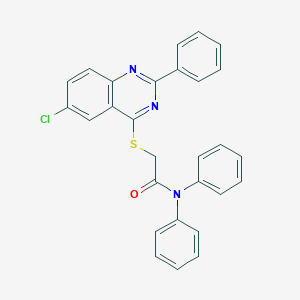 2-[(6-chloro-2-phenyl-4-quinazolinyl)sulfanyl]-N,N-diphenylacetamide