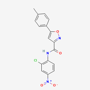 molecular formula C17H12ClN3O4 B4190777 N-(2-chloro-4-nitrophenyl)-5-(4-methylphenyl)-3-isoxazolecarboxamide 